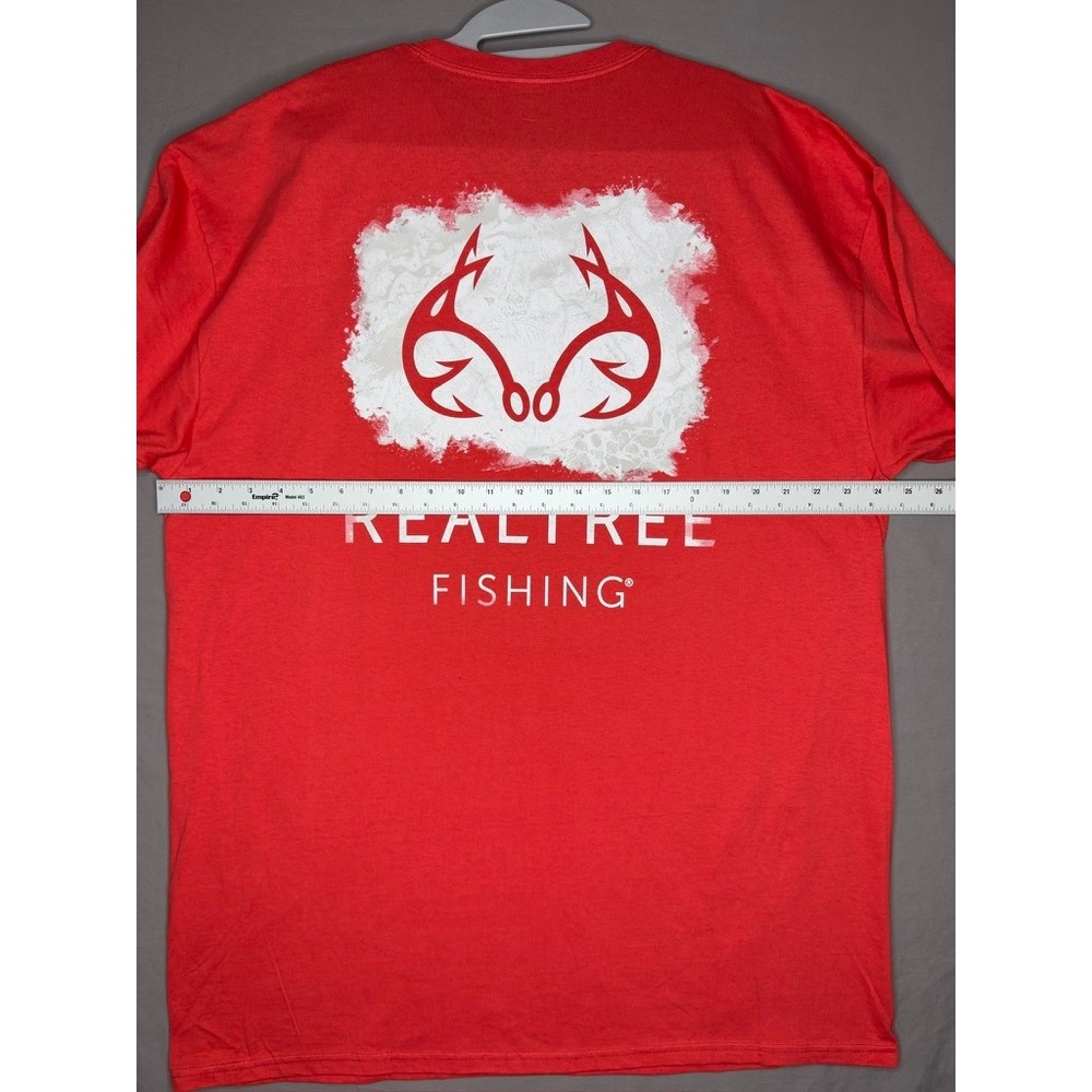 Realtree Fishing Mens Graphic T-Shirt Red Cotton Short Sleeve 2XL NWT - Picture 5 of 5